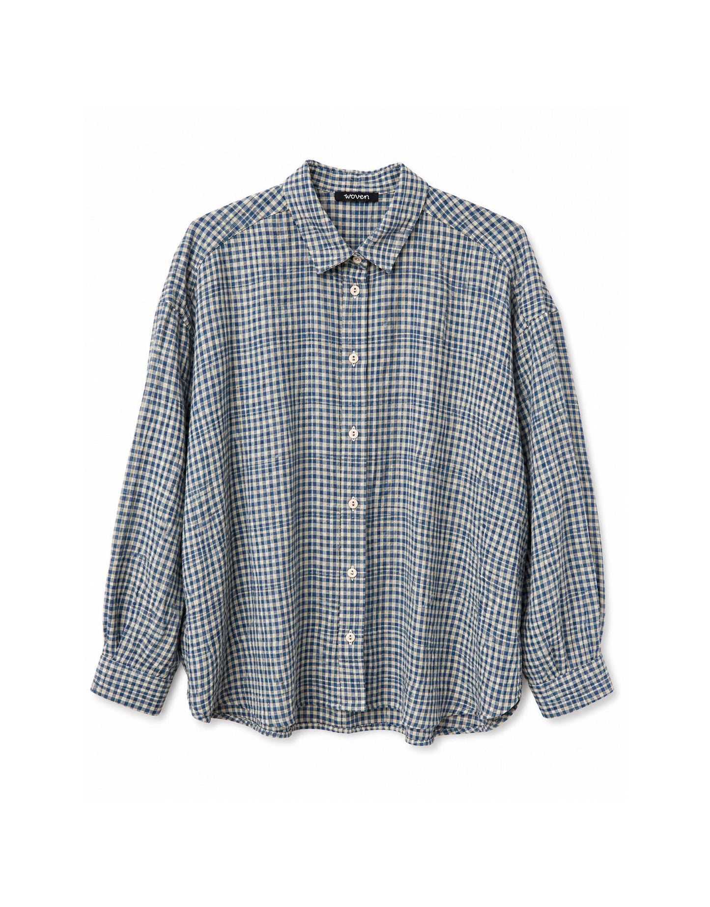 agnes shirt | coastal blue check