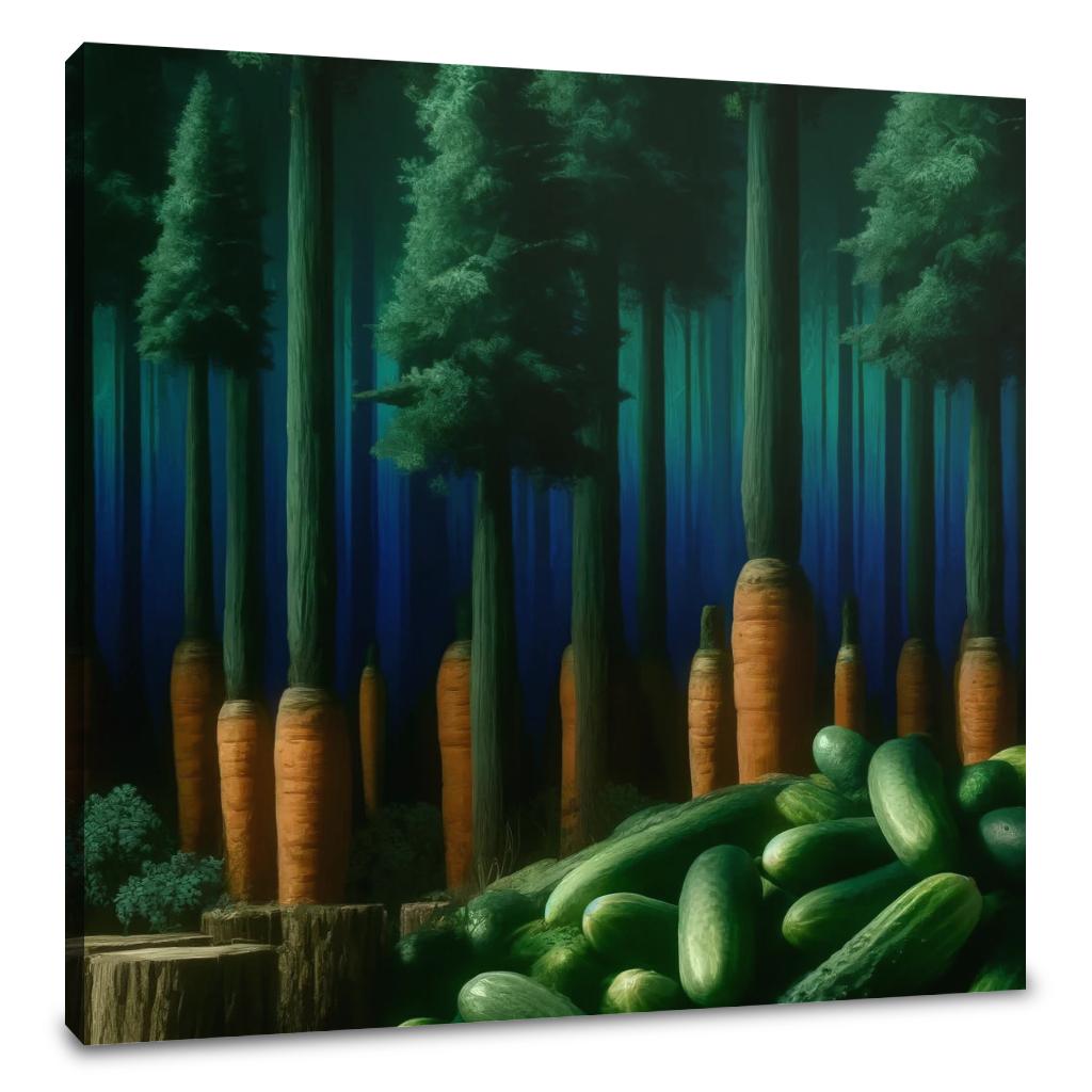 Mystical Veggie Forest Canvas