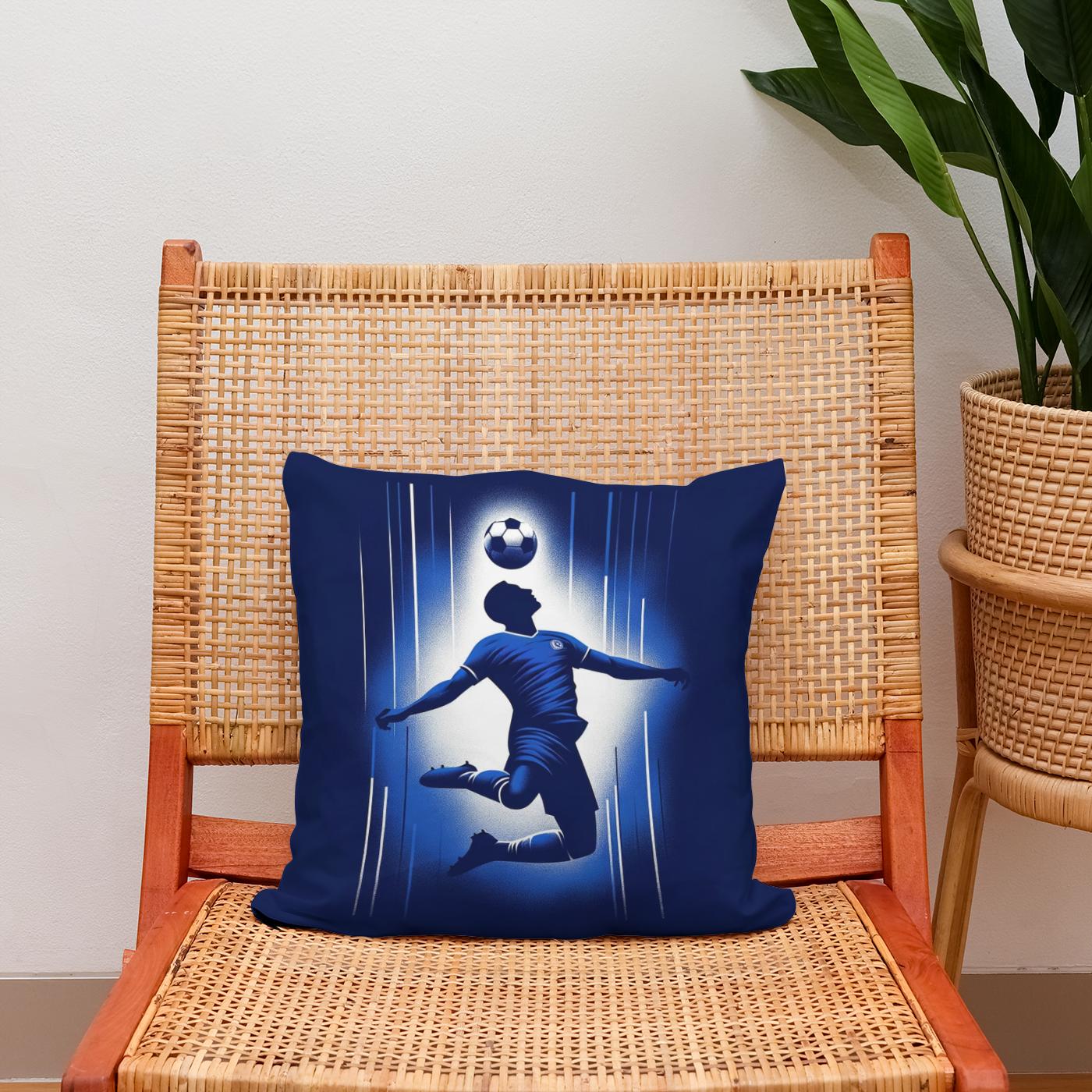 London Blue Header Cotton Cushion