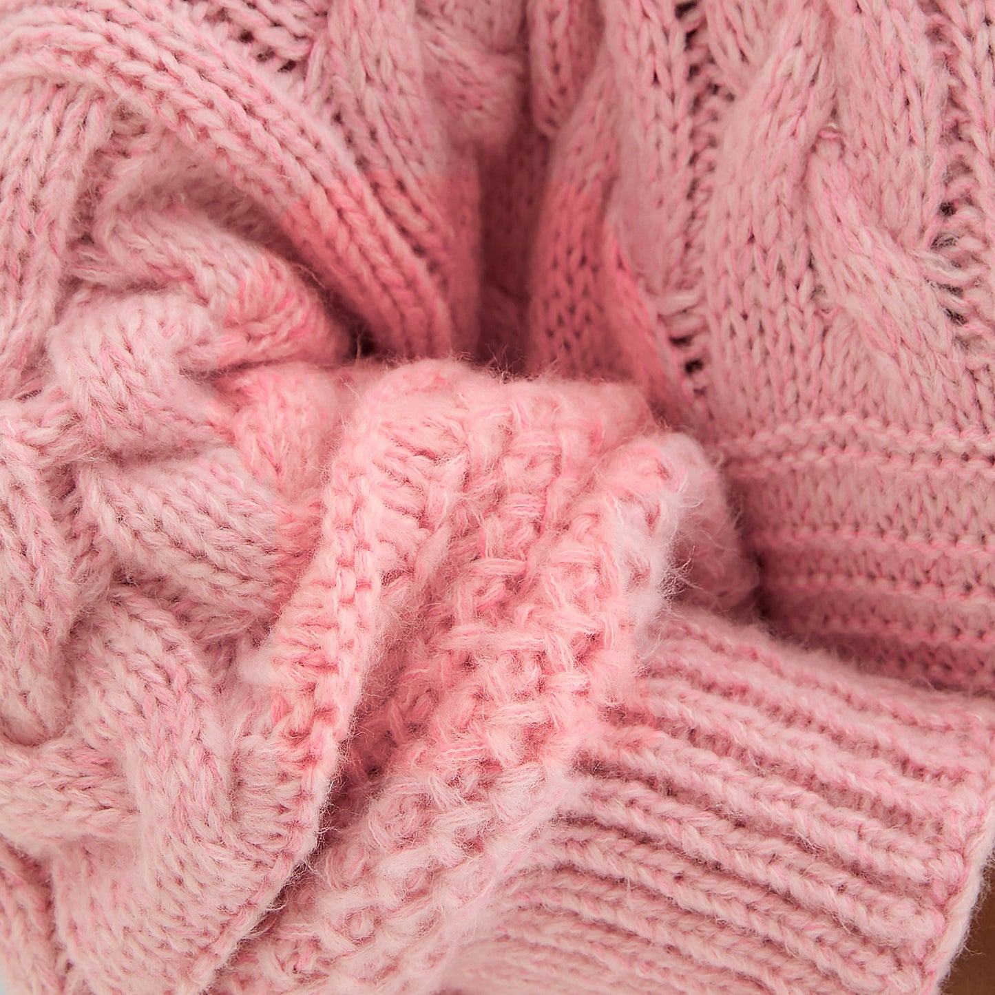 Alex Balloon Sleeve Chunky Oversized Cable Maxi Cardigan - Pink