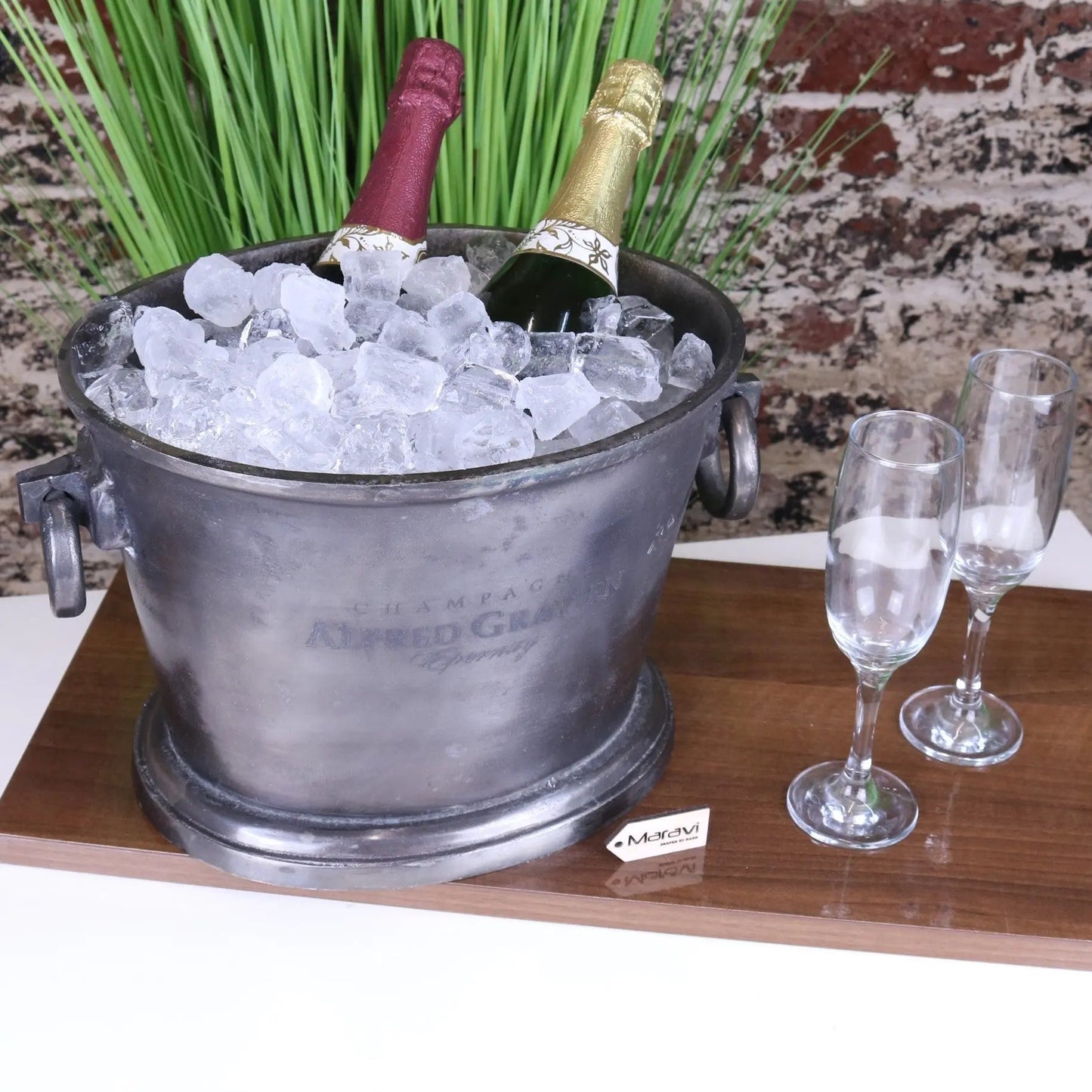 Alfred Gratien Luxury Gunmetal Champagne Ice Bucket