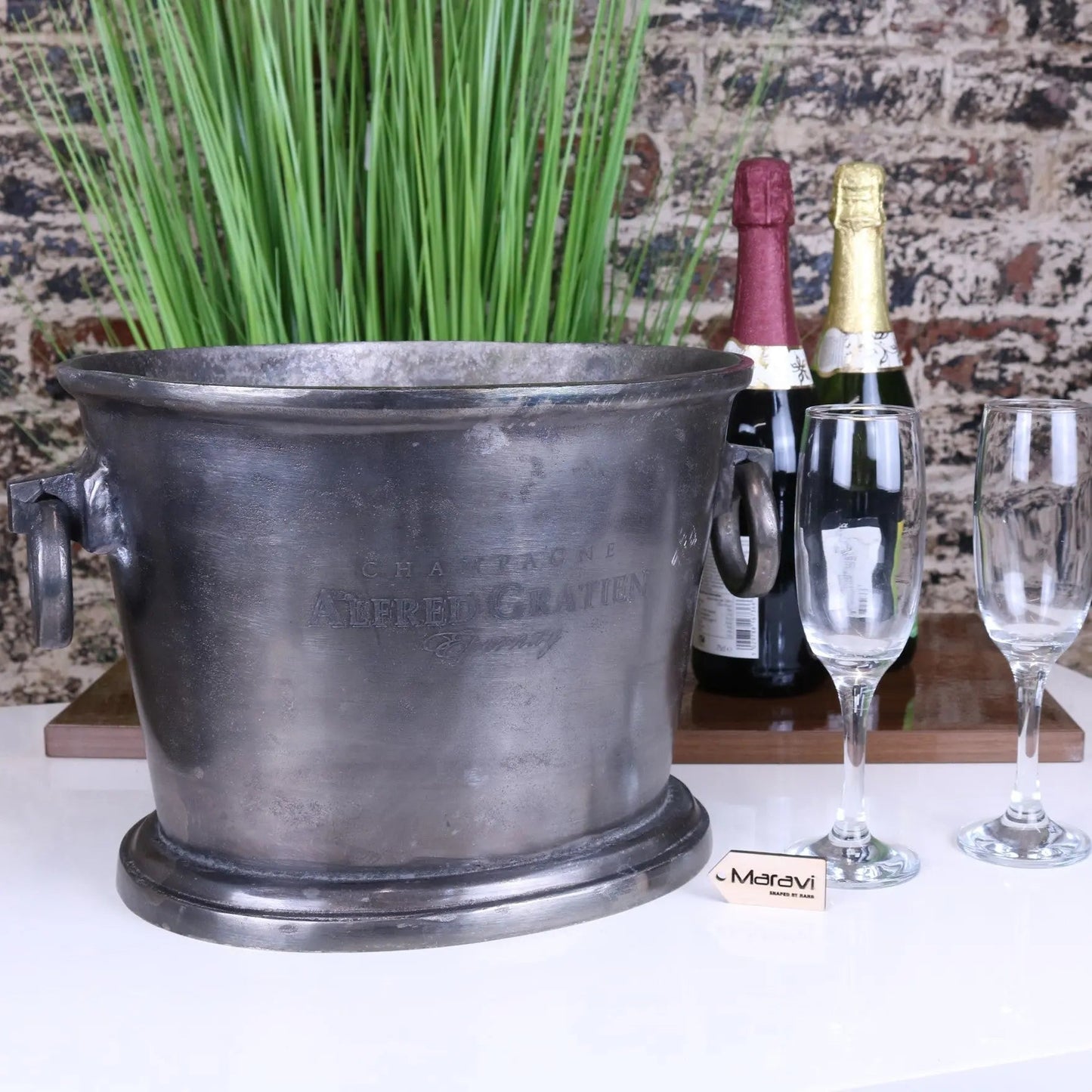 Alfred Gratien Luxury Gunmetal Champagne Ice Bucket