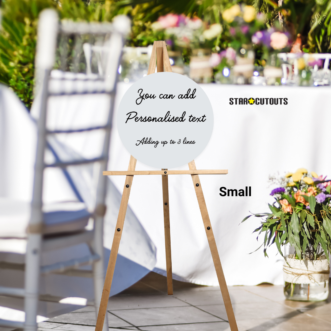 Blush Pink Circle Signs Personalise Choose Size and Material