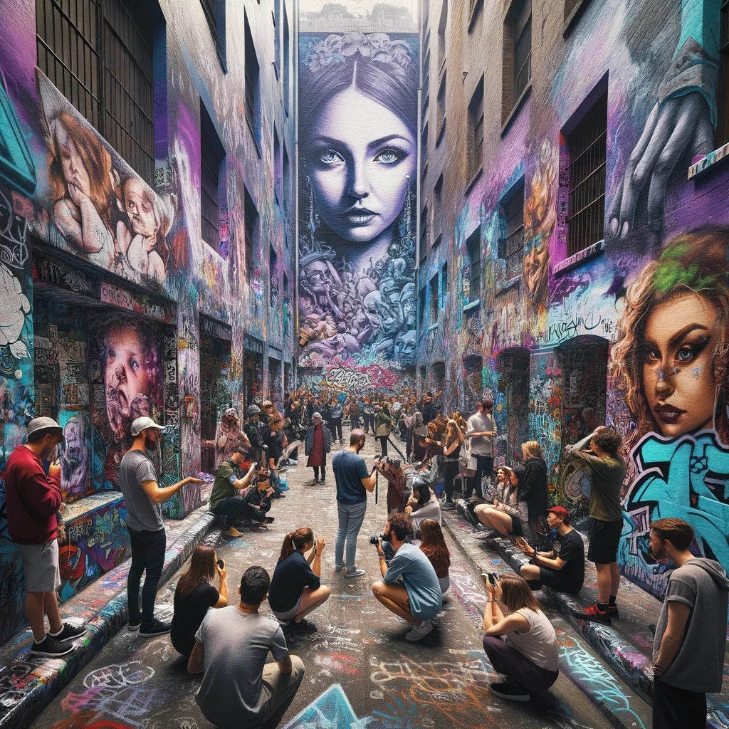 Alley of Artistic Echoes Canvas