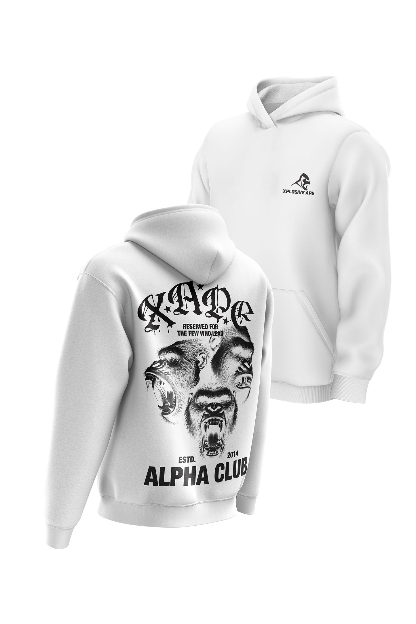 XAPE Alpha Club Reserved Hoodie - White