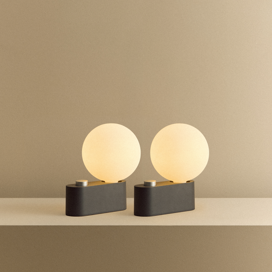 Alumina Multi-Use Lamp in Charcoal - Set of 2