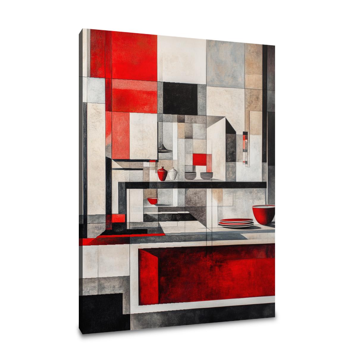 Constructivist Kitchen Canvas