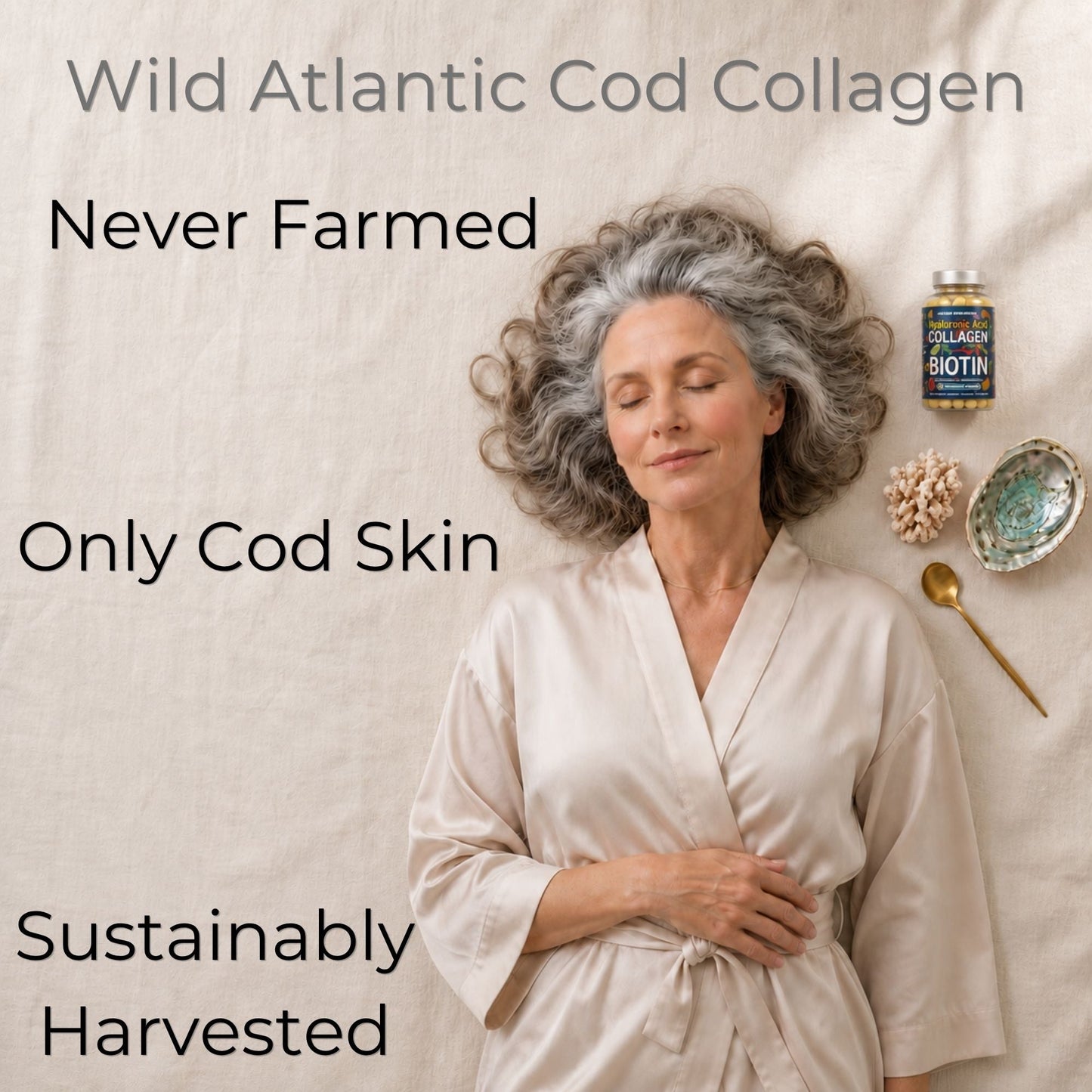 Marine Collagen, Hyaluronic Acid, Biotin, Vitamins, Minerals & Superfood - 35 Ingredients