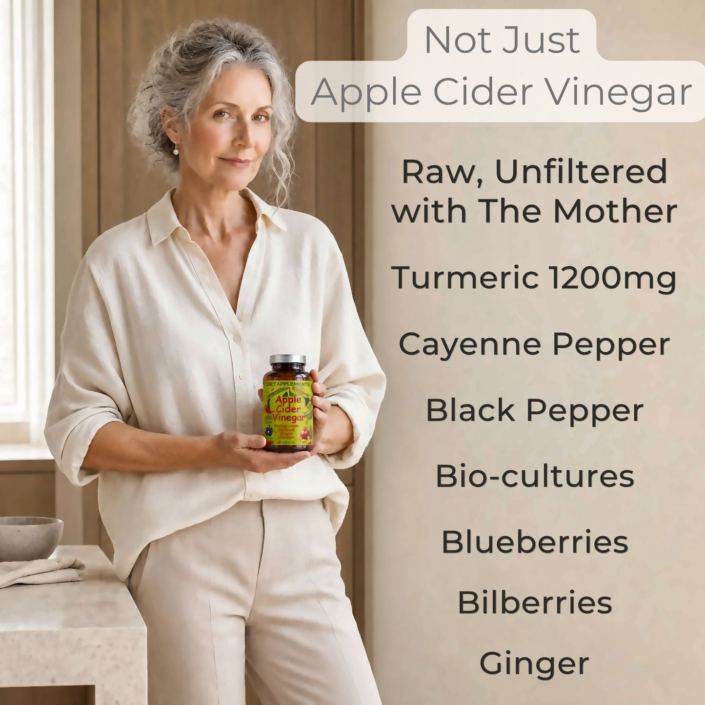 Apple Cider Vinegar with the Mother, Superfood, Biocultures & Berries Complex