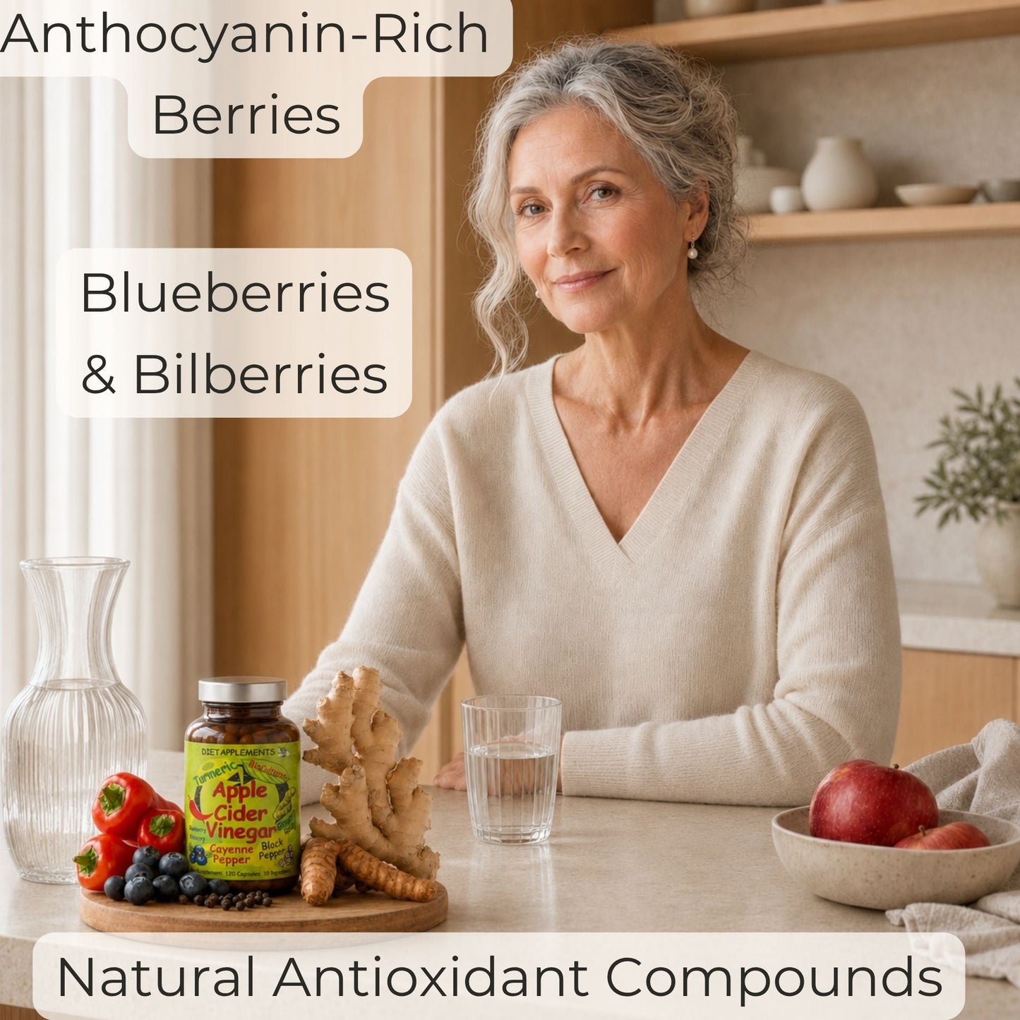Apple Cider Vinegar with the Mother, Superfood, Biocultures & Berries Complex