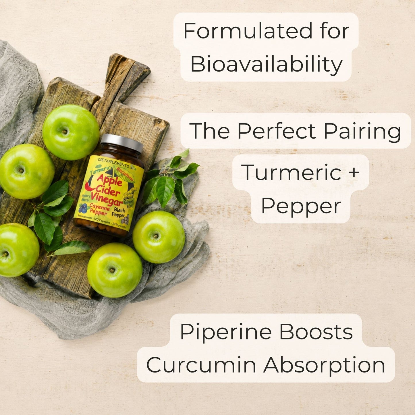 Apple Cider Vinegar with the Mother, Superfood, Biocultures & Berries Complex