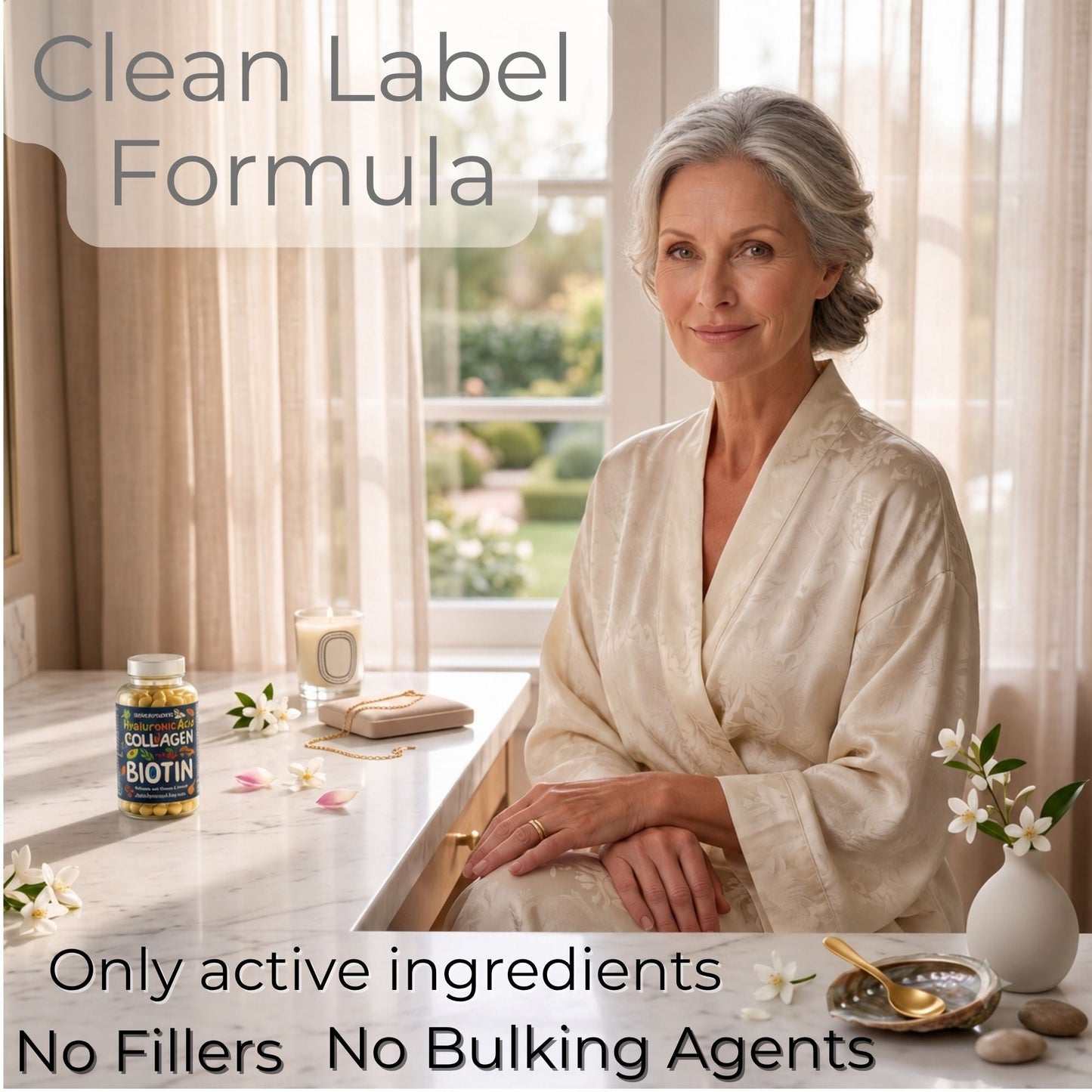Marine Collagen, Hyaluronic Acid, Biotin, Vitamins, Minerals & Superfood - 35 Ingredients