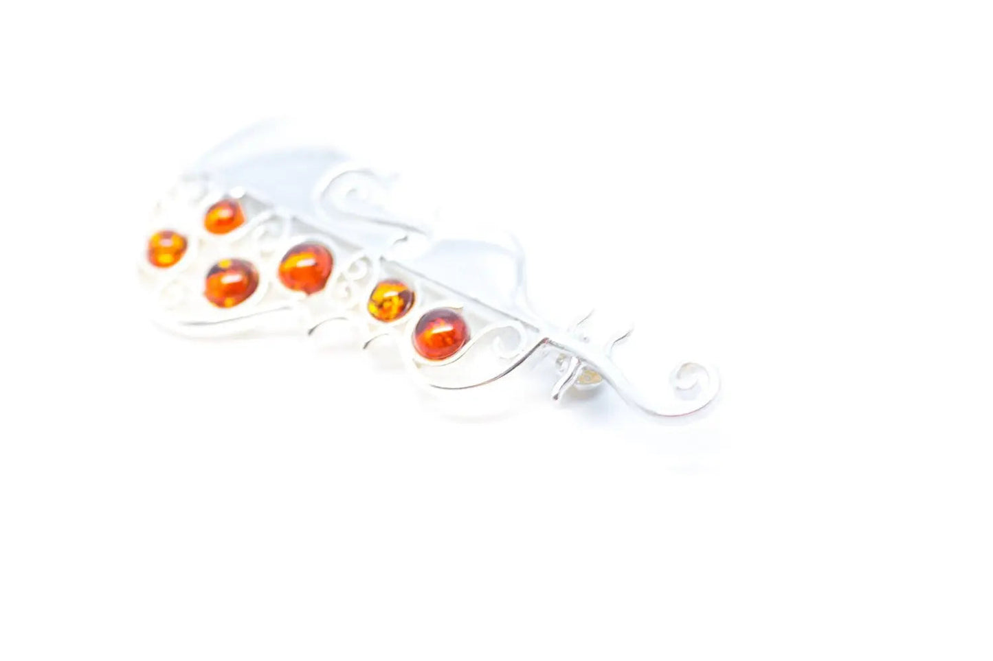 Amber Cello Pin Brooch