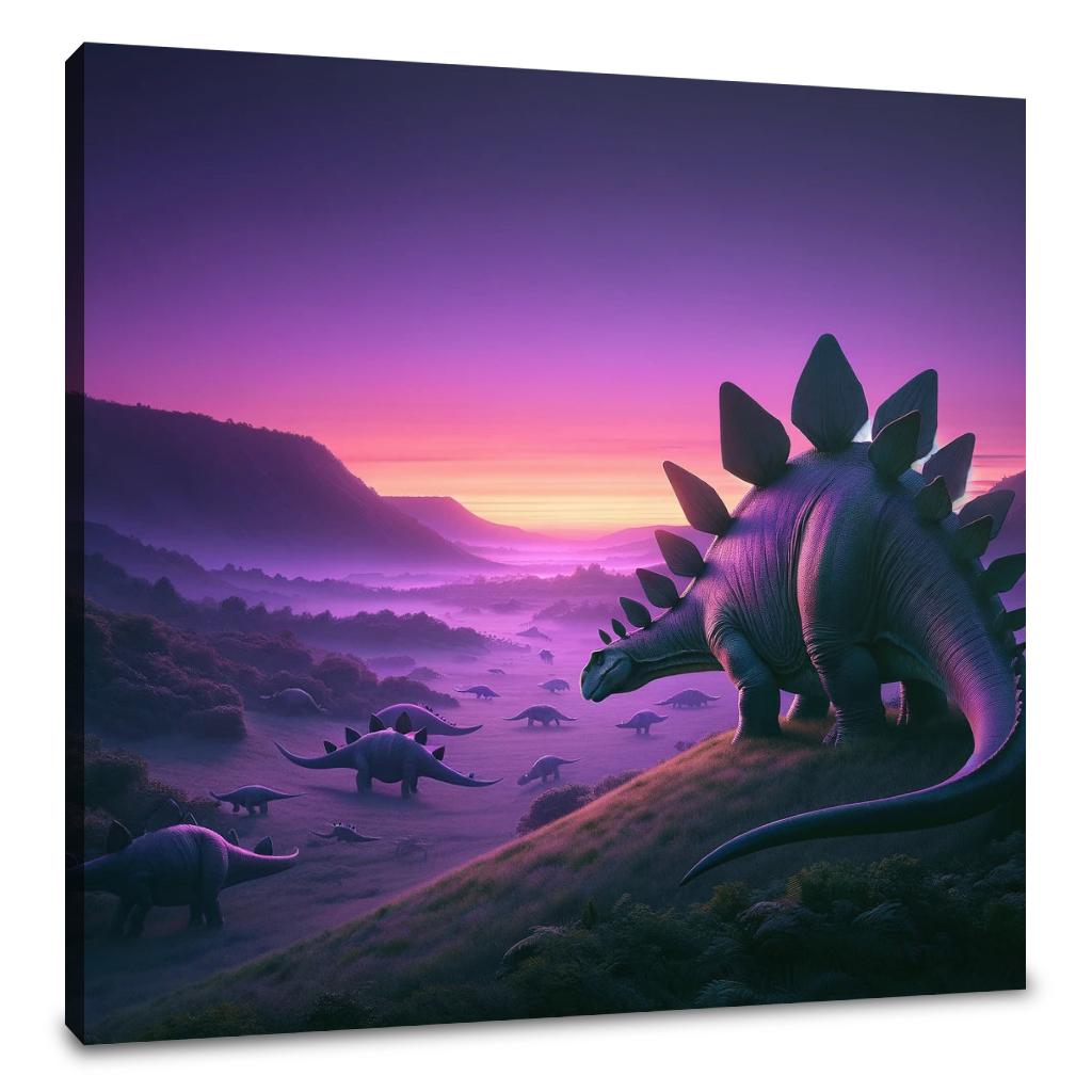 Twilight Valley Stegosaurus Canvas