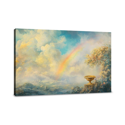 Rainbow and Gold Canvas