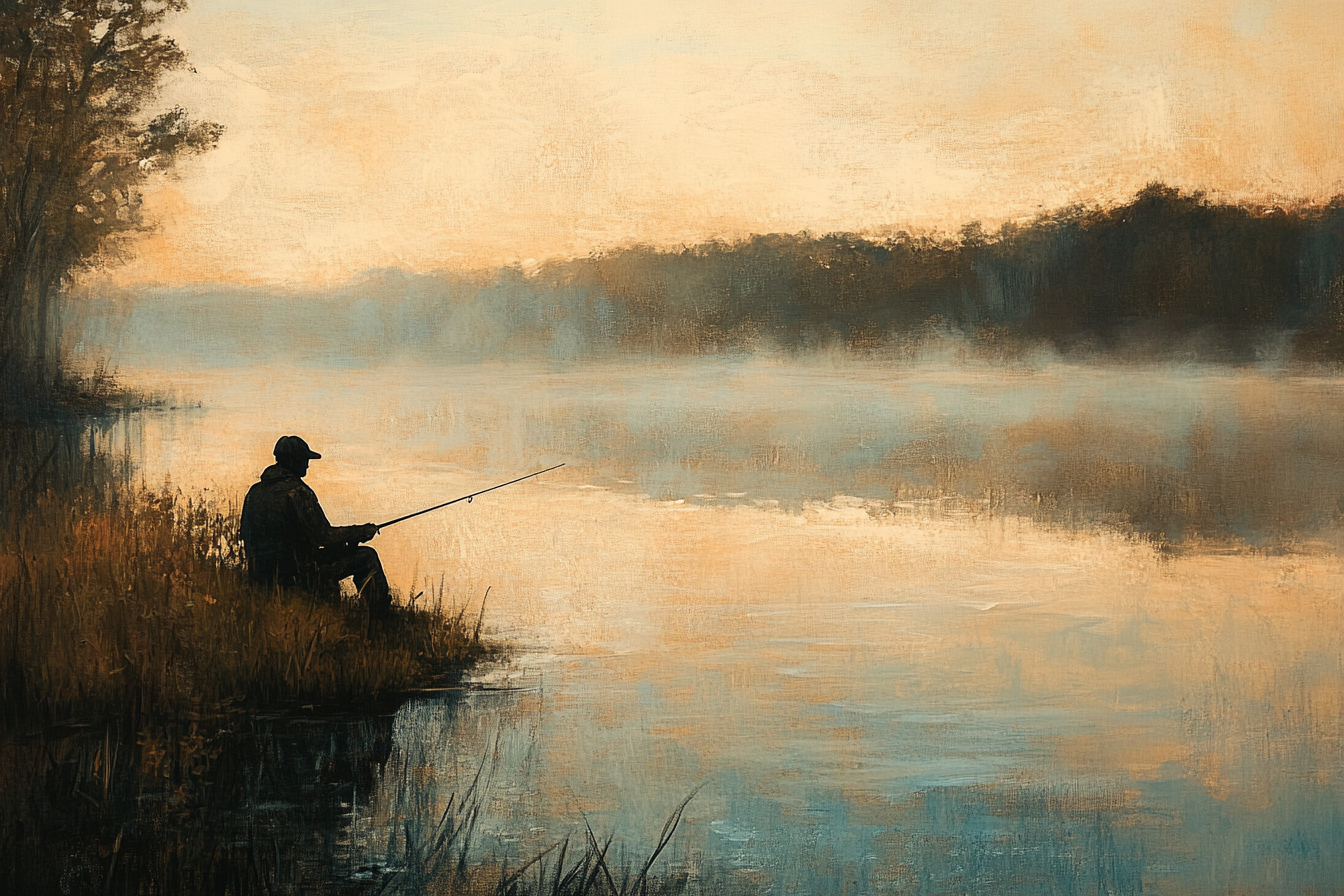 Angler's Dawn Canvas