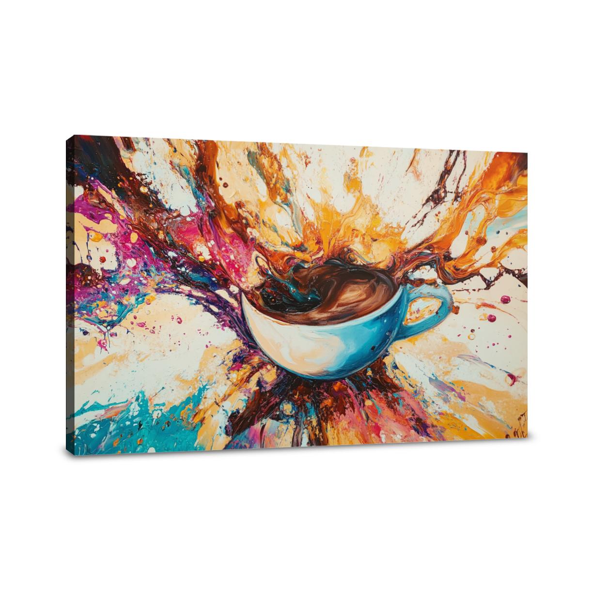 Vibrant Coffee Chaos Canvas