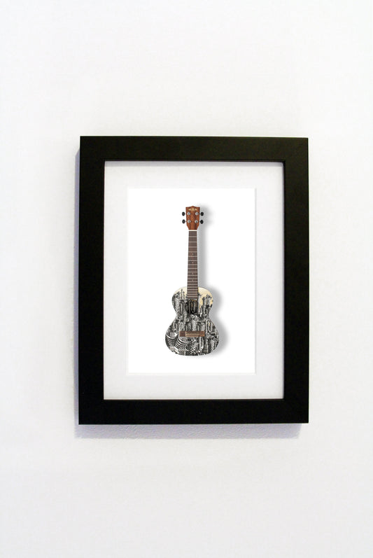 Anne Desmet RA - A6 Art on a Ukulele Print