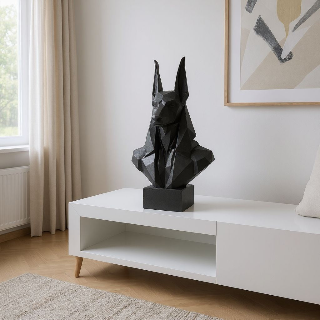 Sculpture #37 | 3D Printed Anubis Jackal Bust | Ancient Egyptian Home Decor