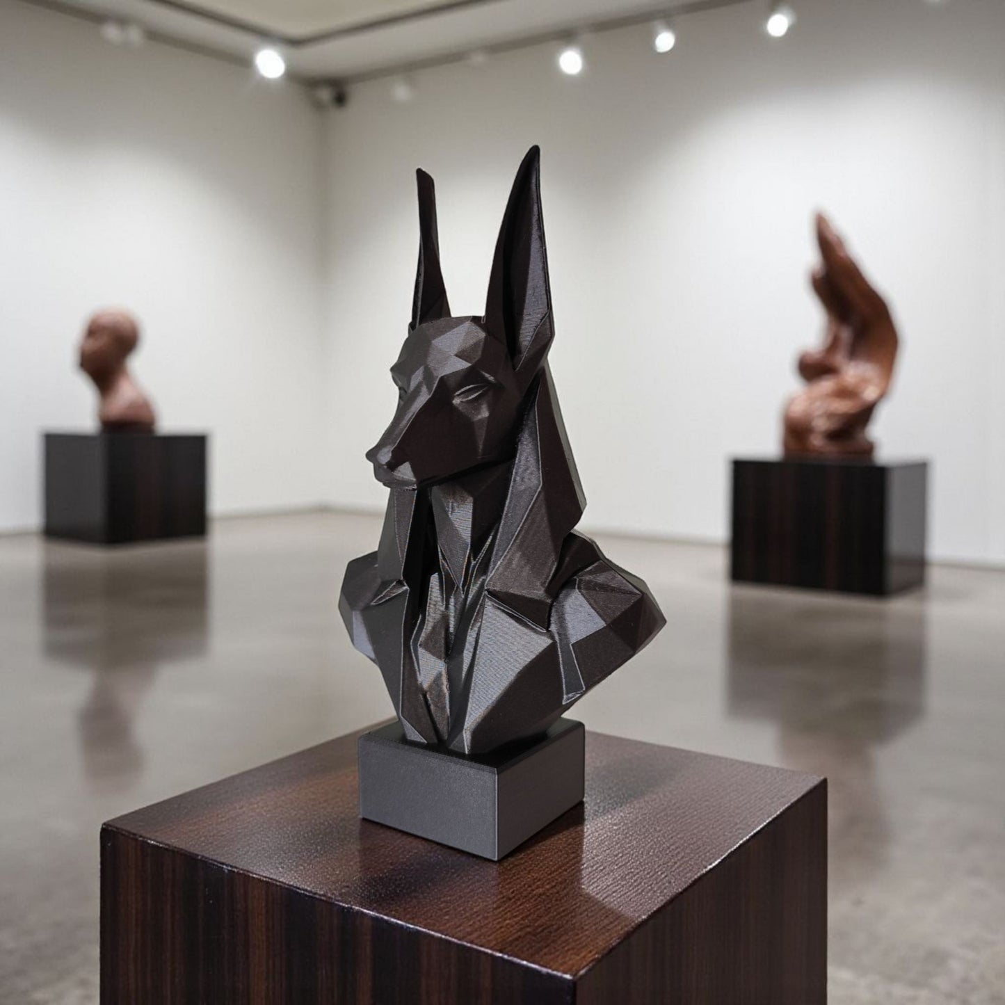 Sculpture #37 | 3D Printed Anubis Jackal Bust | Ancient Egyptian Home Decor