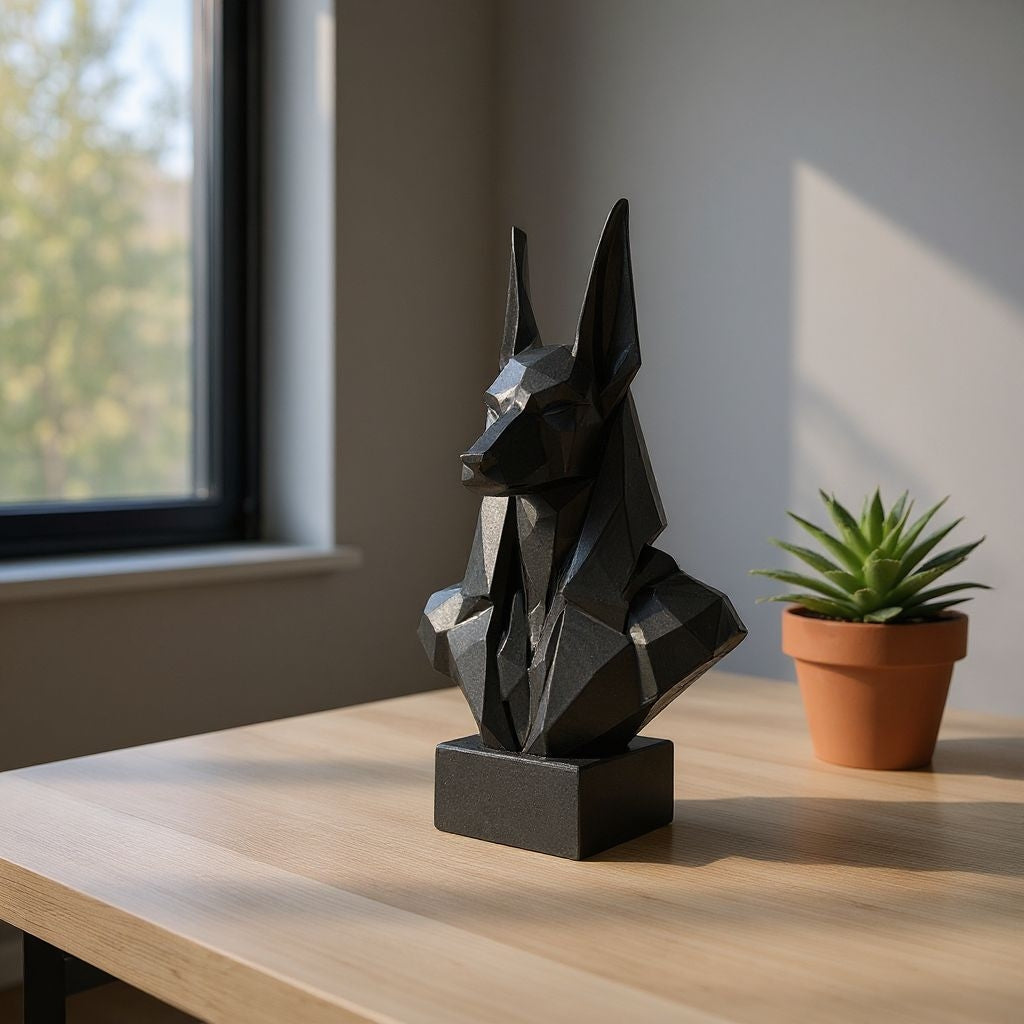 Sculpture #37 | 3D Printed Anubis Jackal Bust | Ancient Egyptian Home Decor