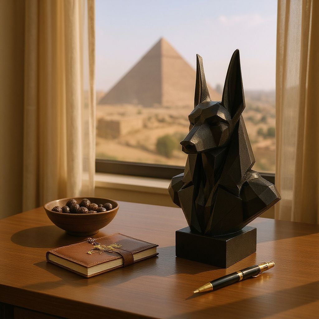 Sculpture #37 | 3D Printed Anubis Jackal Bust | Ancient Egyptian Home Decor