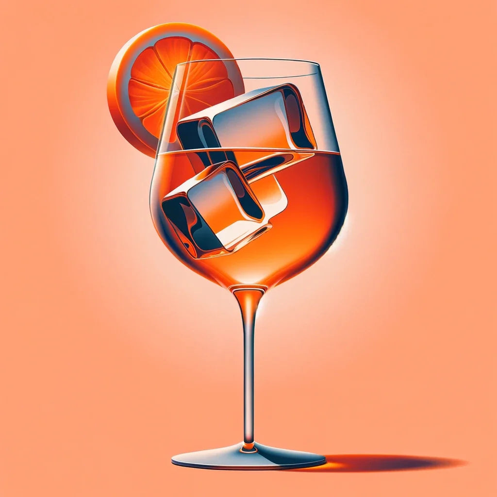 Aperol Spritz Minimalist Interpretation Canvas