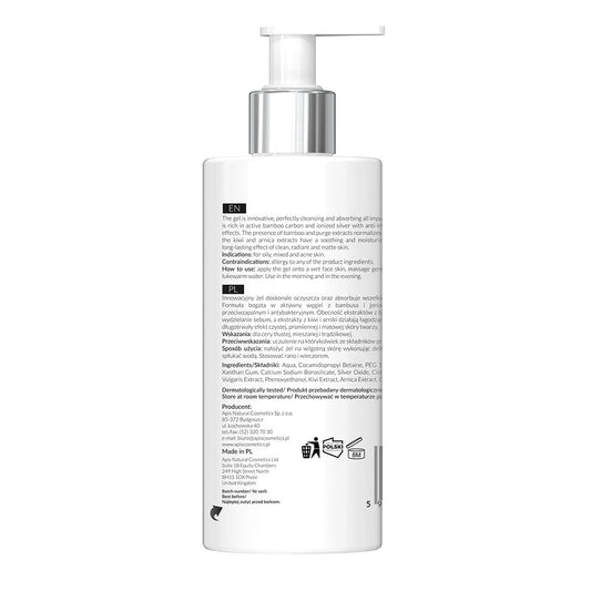 Apis Cleansing Face Wash Gel with Activated Charcoal | 300ml