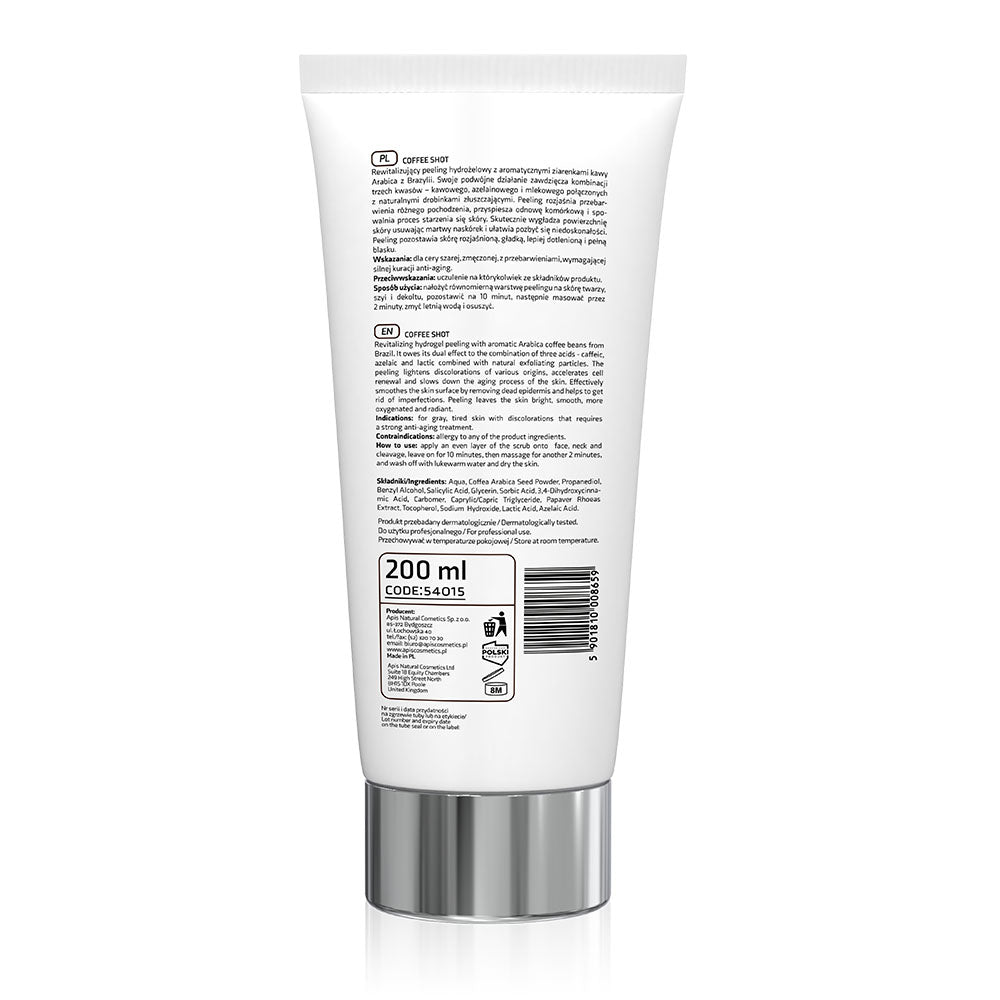 Apis Coffee Shot Hydrogel Peeling with Caffeic Acid & Arabica Coffee Beans | 200 ml