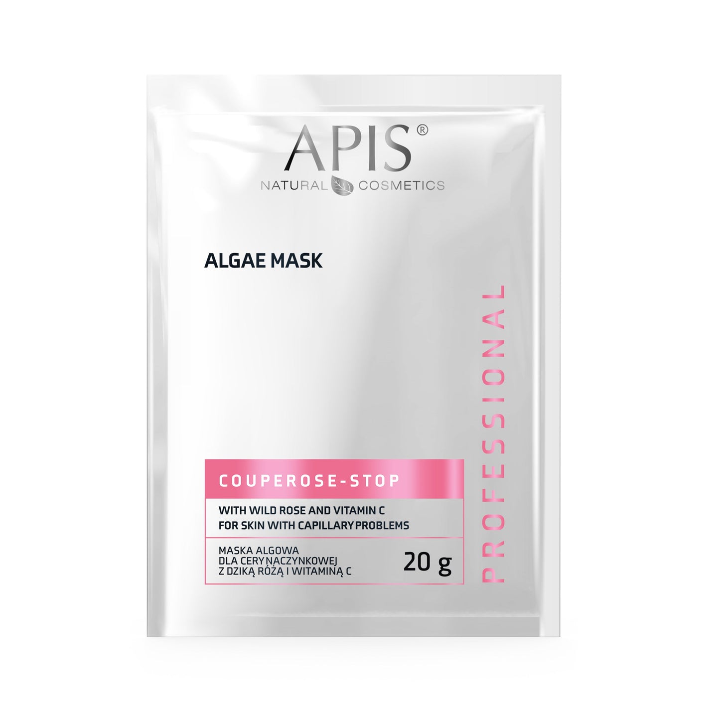 Apis Couperose‑Stop Algae Mask with Wild Rose & Vitamin C | 20 g