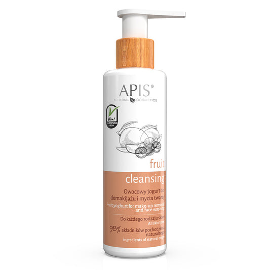 Apis Fruit Cleansing fruit yogurt makeup remover and cleanser – nourishes and hydrates skin | 150ml