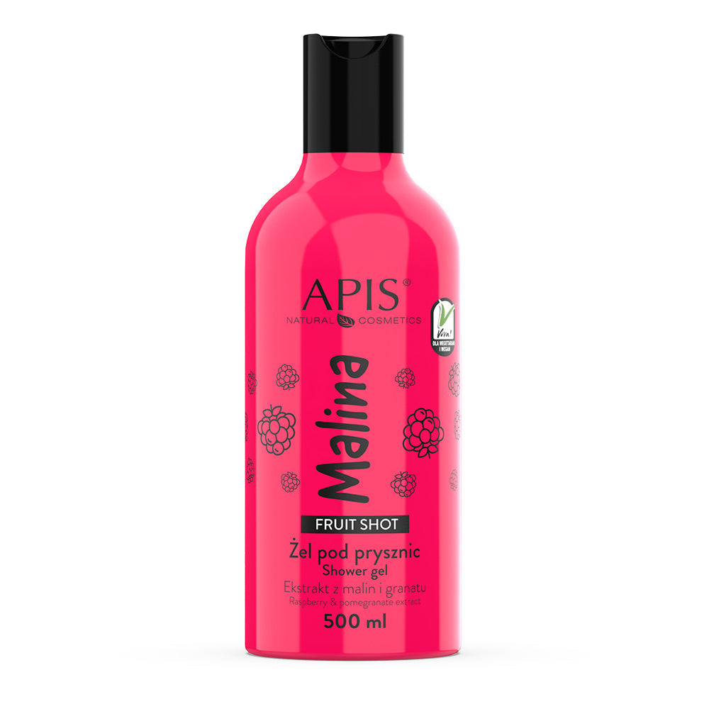 Apis Fruit Shot Raspberry Shower Gel | 500 ml