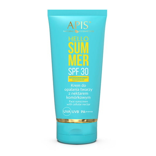 Apis Hello Summer SPF 30 facial sunscreen with cell nectar - protects and nourishes skin | 50ml