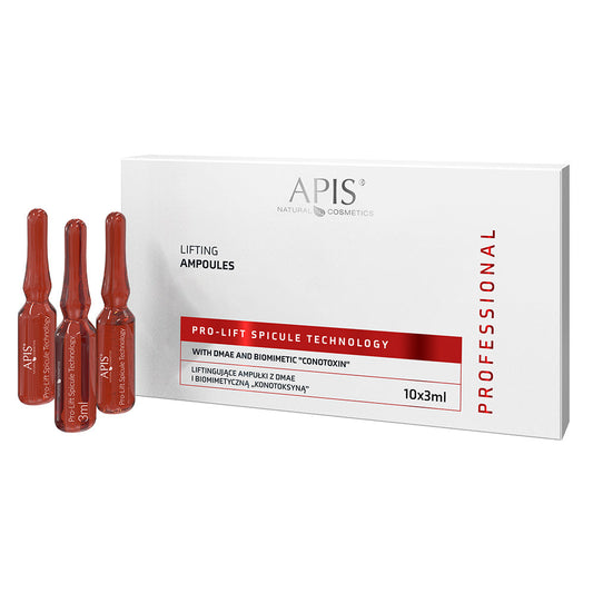 Apis Pro-Lift Spicule Technology Lifting Ampoules with DMAE | 10 x 3ml