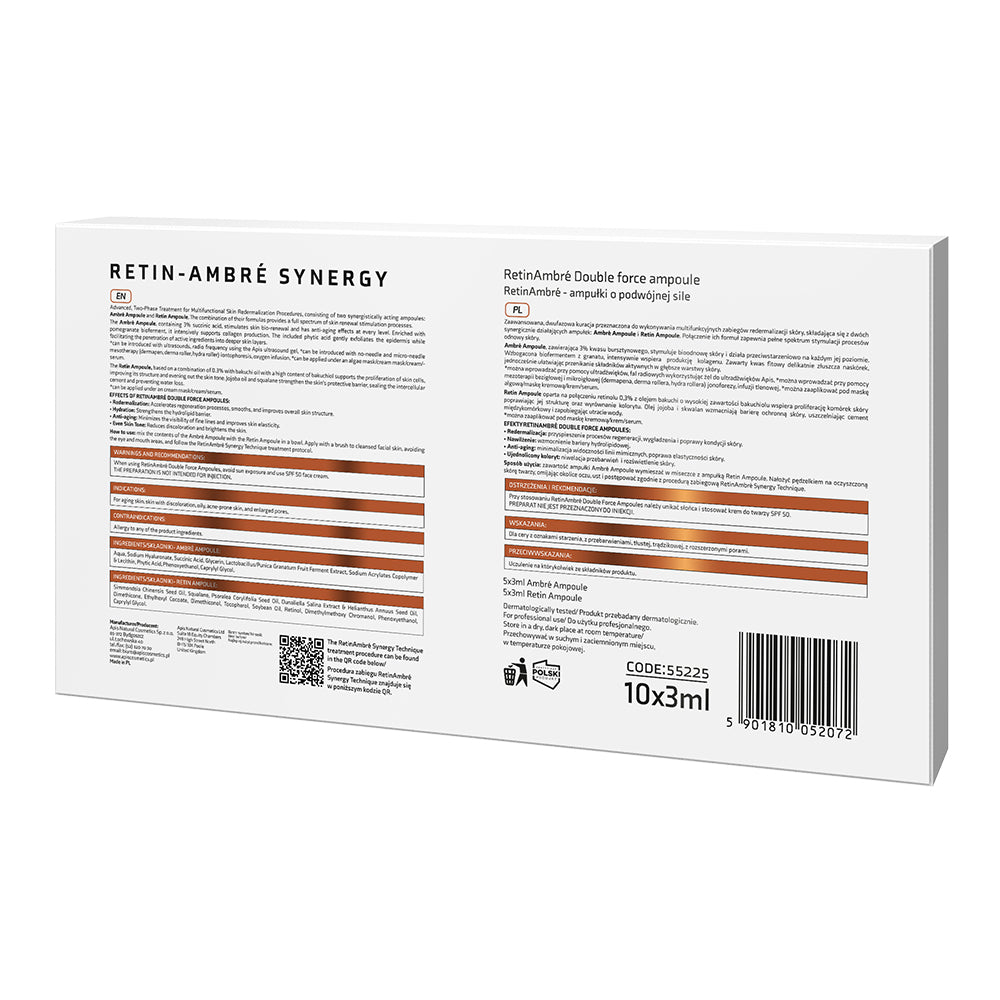Apis RETIN-AMBRE SYNERGY Dual-strength ampoules | 10 x 3 ml