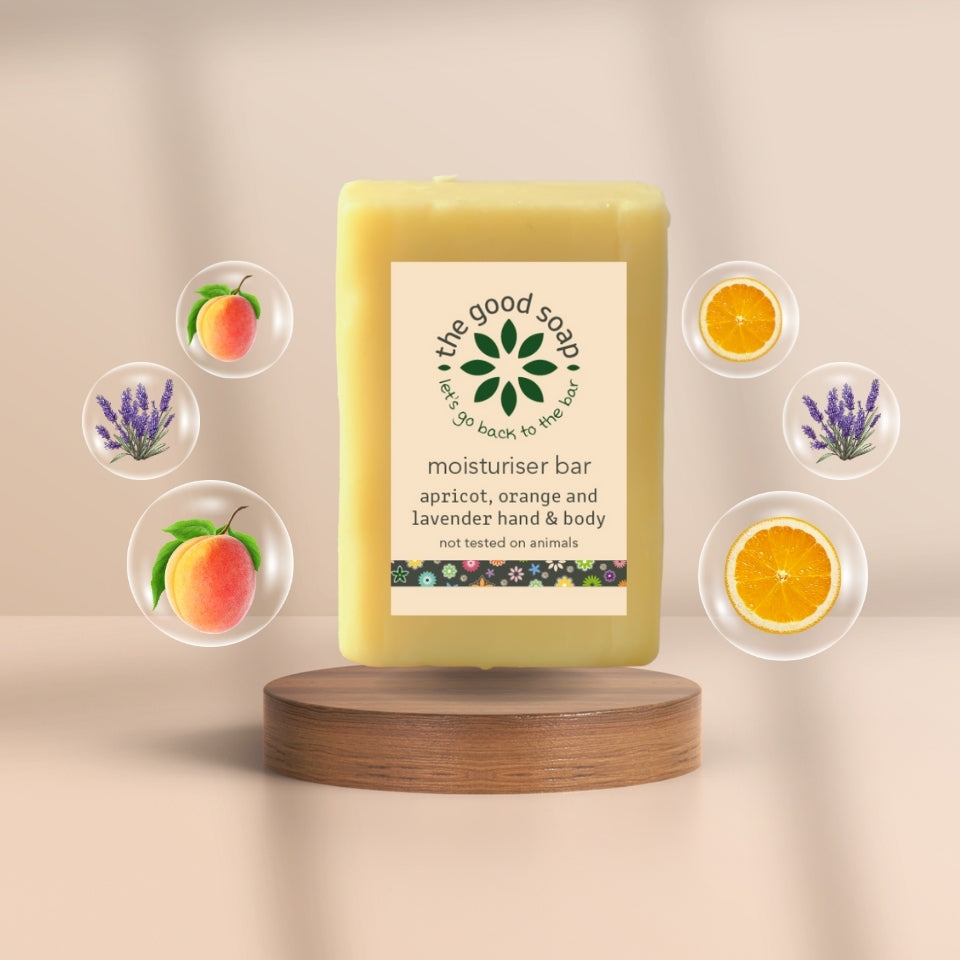 Apricot, Orange & Lavender Lotion Bar – Soothing Solid Moisturiser for Face & Body