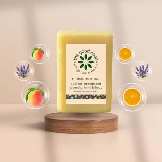 Apricot, Orange & Lavender Lotion Bar – Soothing Solid Moisturiser for Face & Body