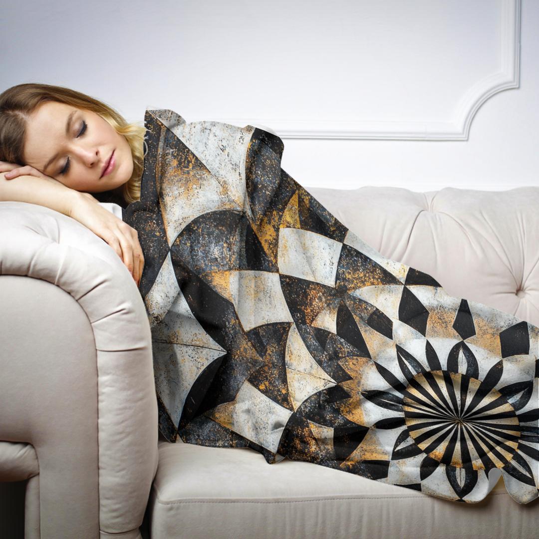 Golden Symmetry Meditation Blanket