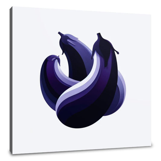 Abstract Aubergine Assembly Canvas