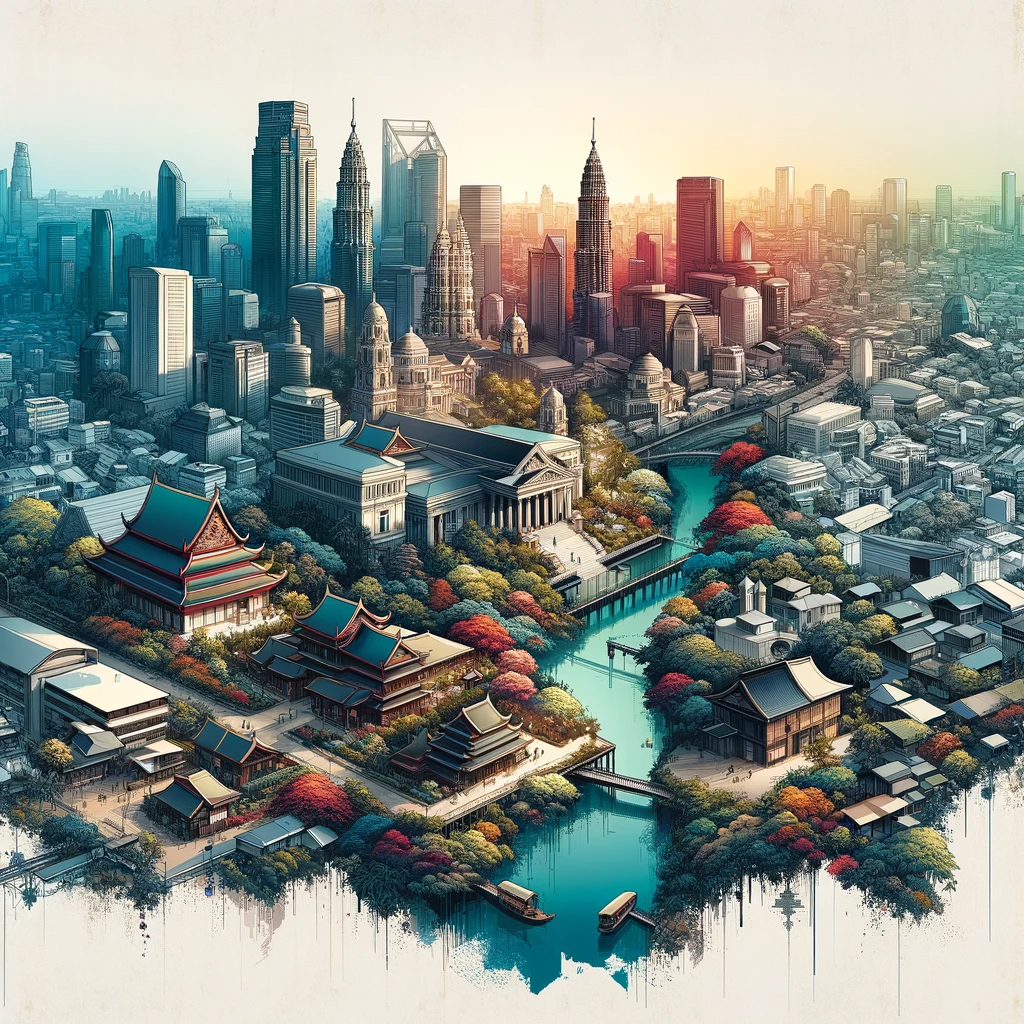 Architectural Symmetry Canvas