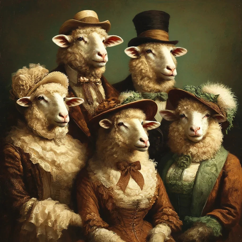 Aristocratic Flock Canvas