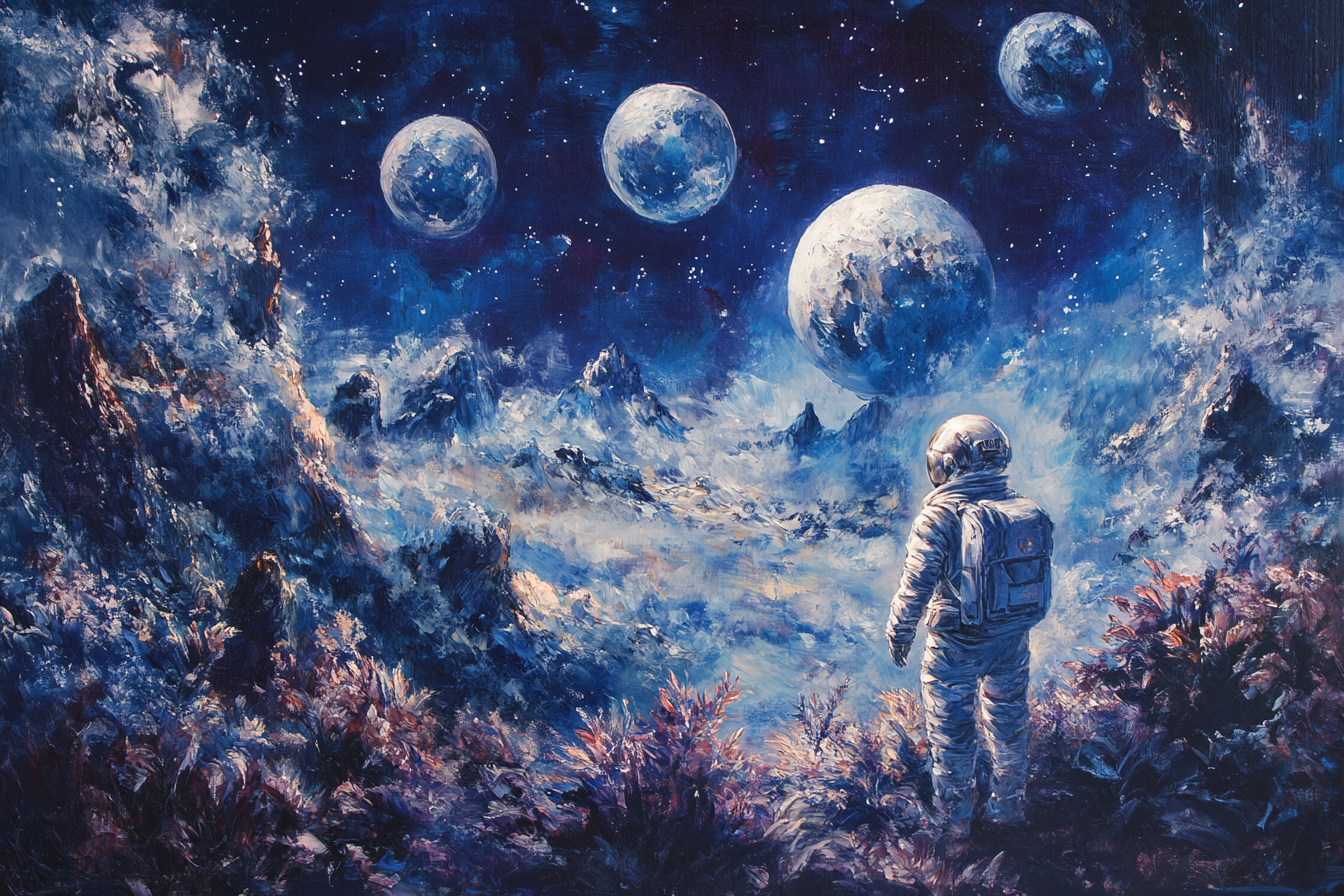 Astronaut's Longing Canvas