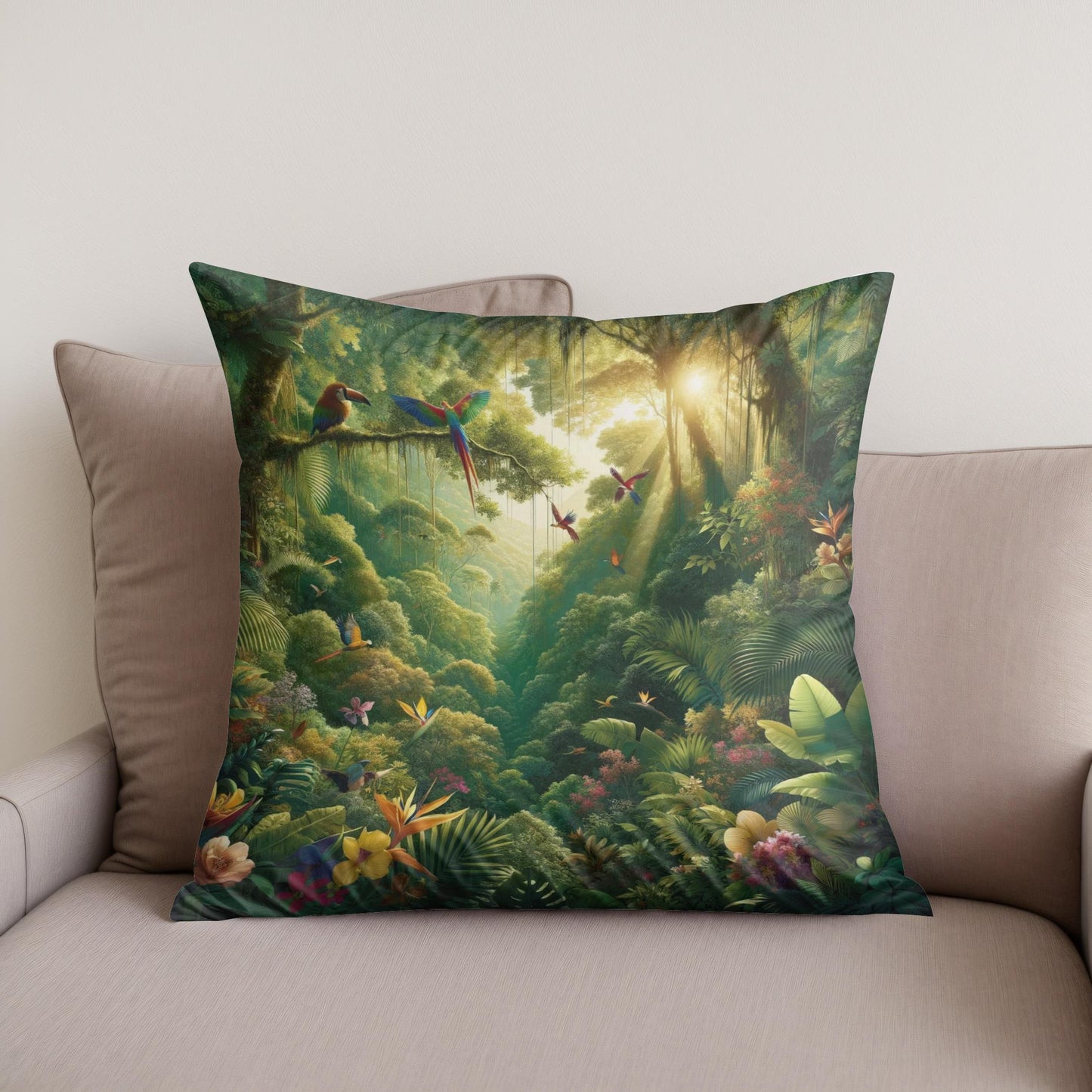 Verdant Canopy Cotton Cushion