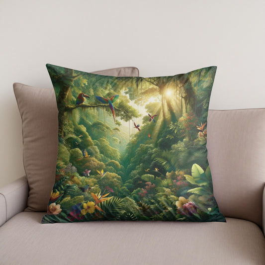 Verdant Canopy Cotton Cushion