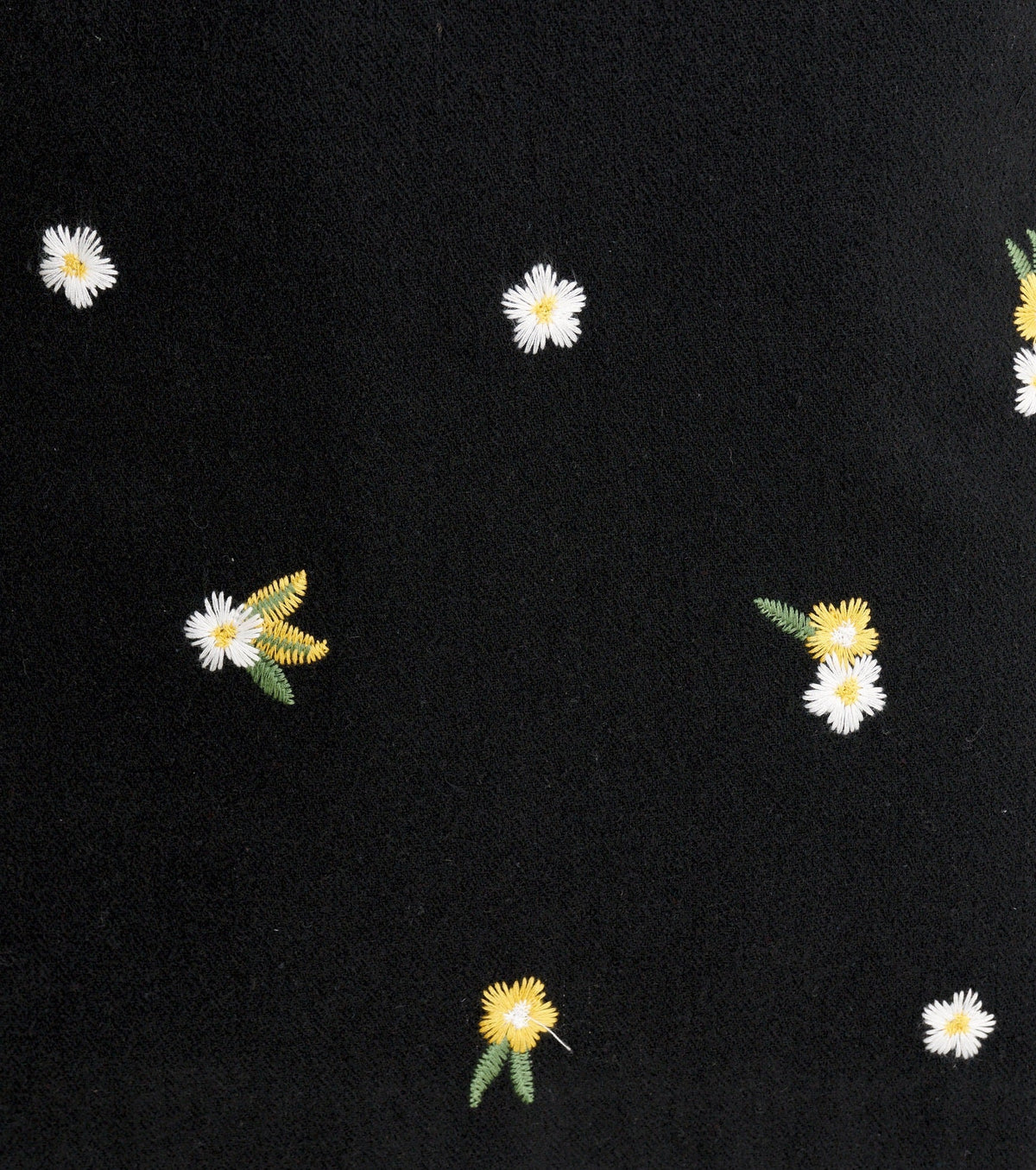 Buffy Daisy Tweed Midi Skirt - Black