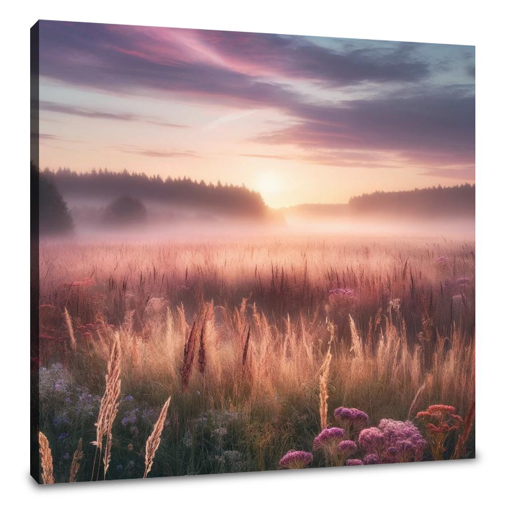 Dawn Meadow Serenity Canvas