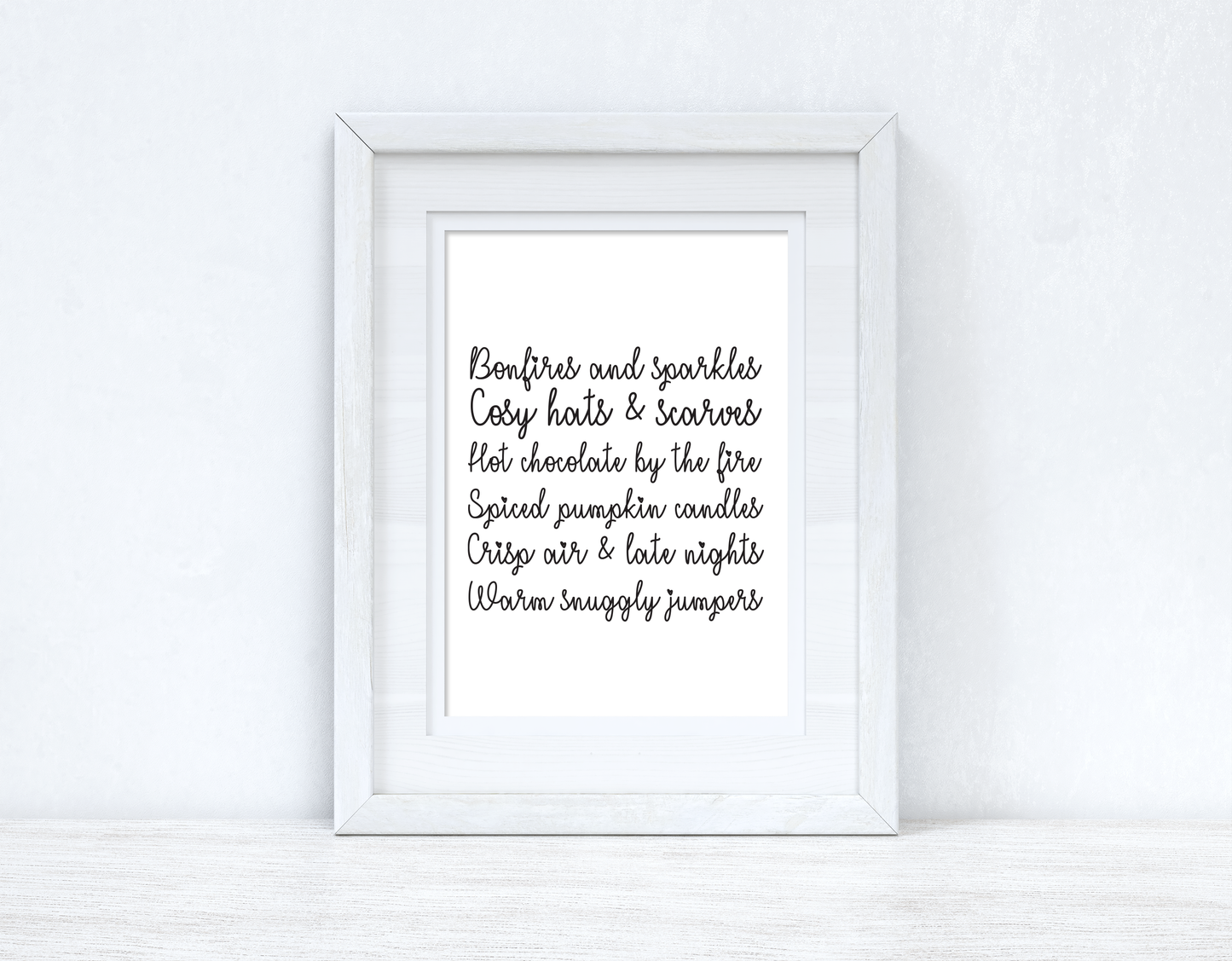 Autumn List Autumn Seasonal Wall Home Decor Print