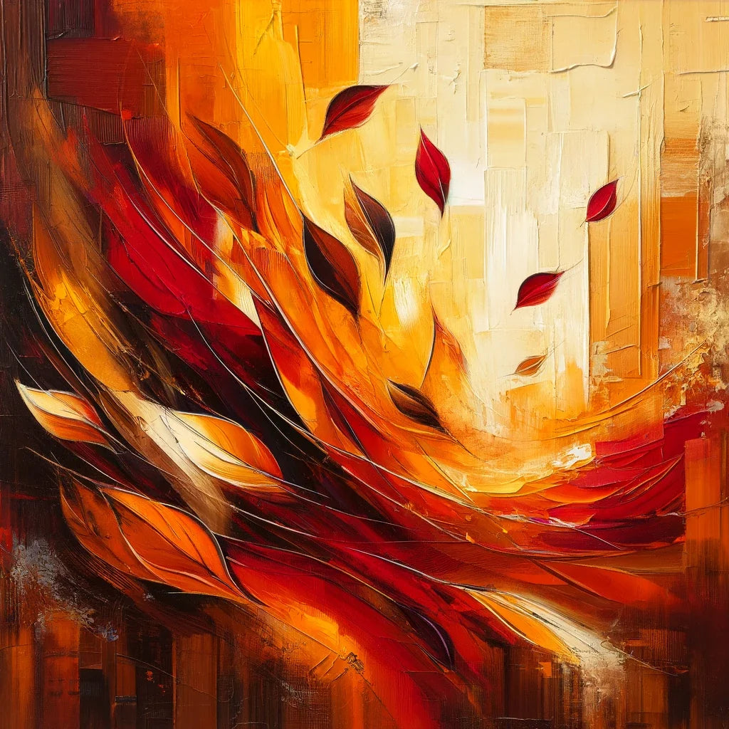 Autumn Embrace Abstract Cotton Cushion