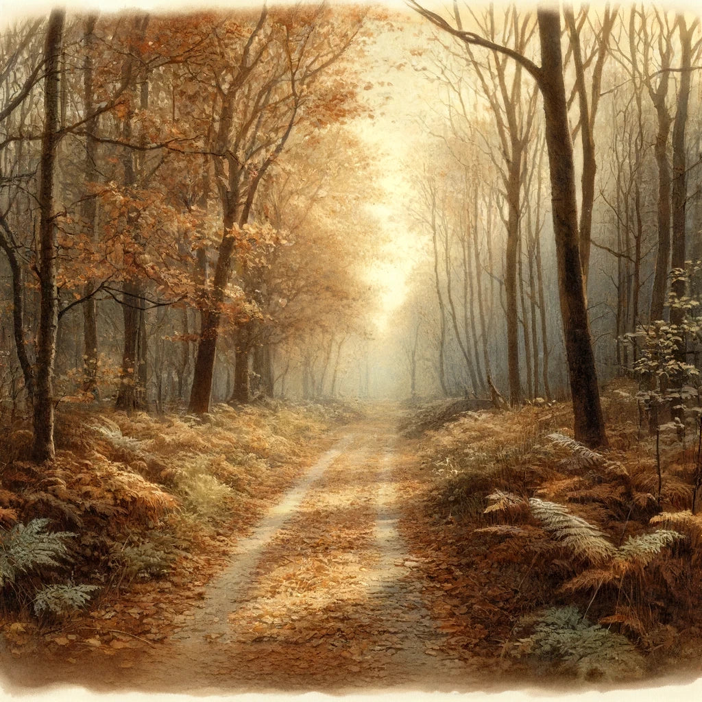 Autumn Evening Pathway Canvas