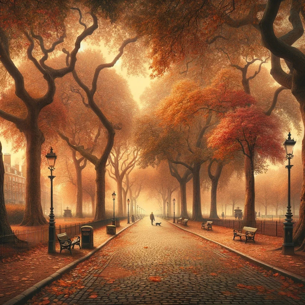 Autumn Park Elegance Cotton Cushion